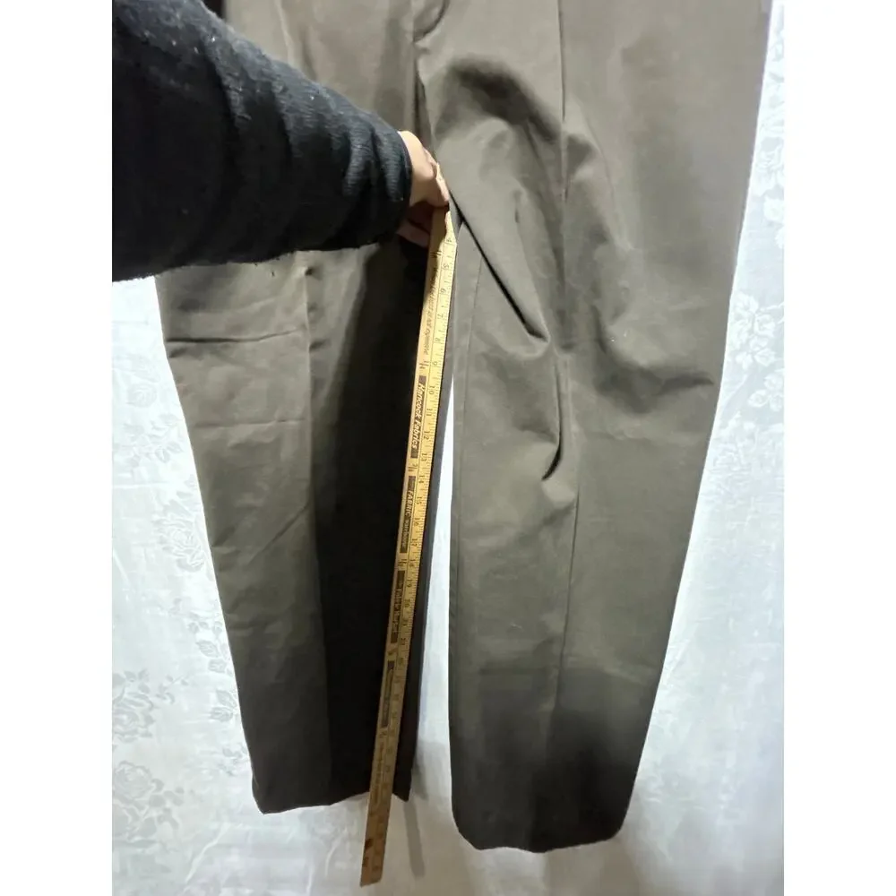 Nordstrom Pants 36x33 Brown Pleated Smartcare Cotton Actual 36x30
